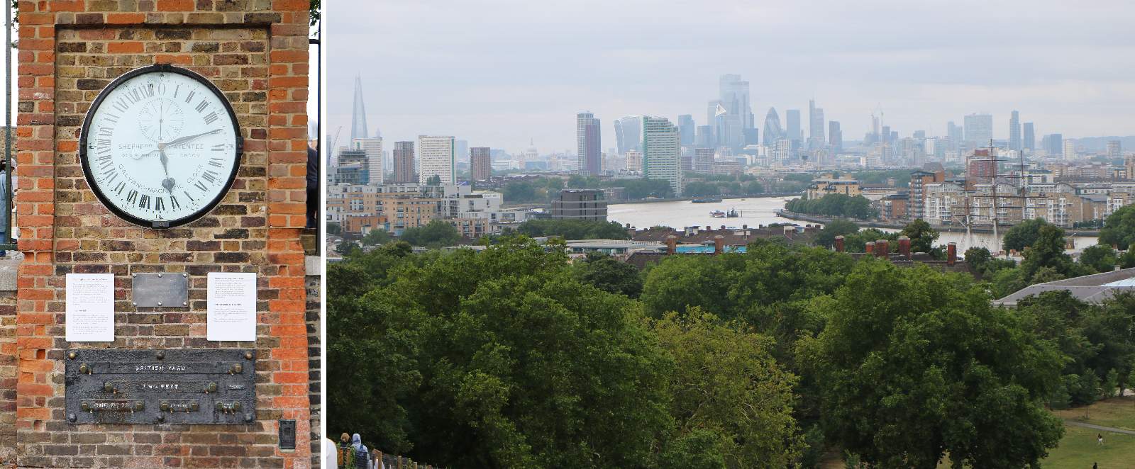 Greenwich . . . . . . . . . a pohled na Temži a Londýn od něj
