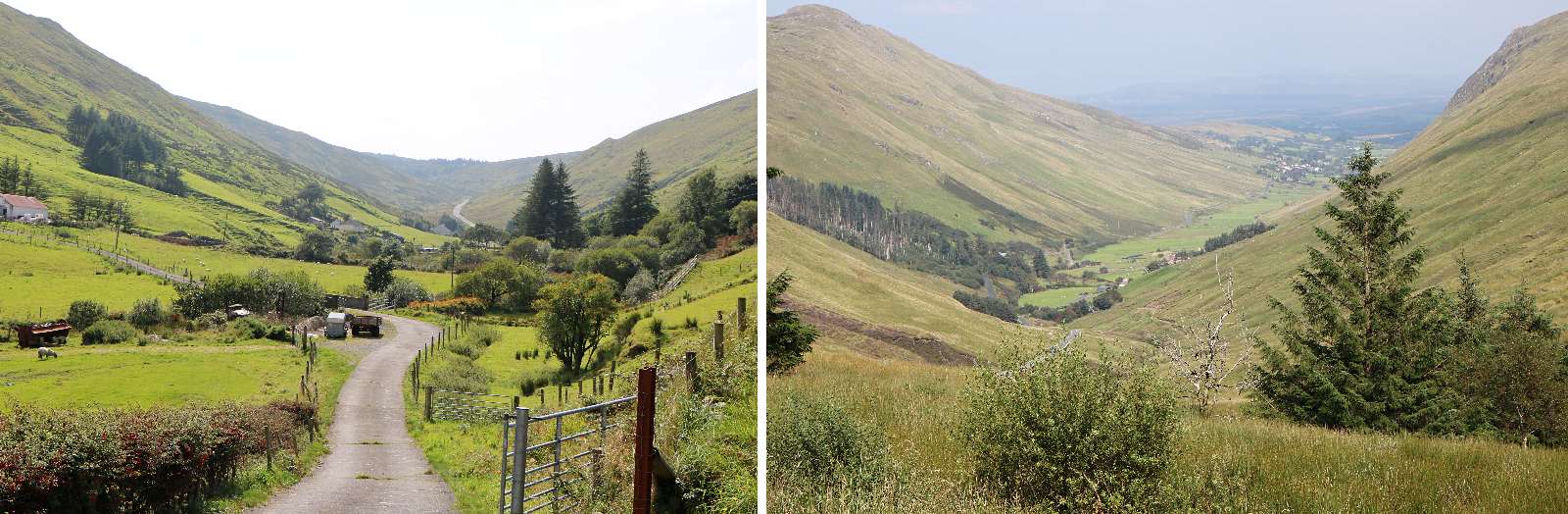 Výstup na Glengesh . . . . . . . . . . .a pohled zeshora